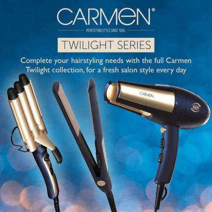 Carmen C81060BC Twilight Keratin Curling Tongs UK Plug