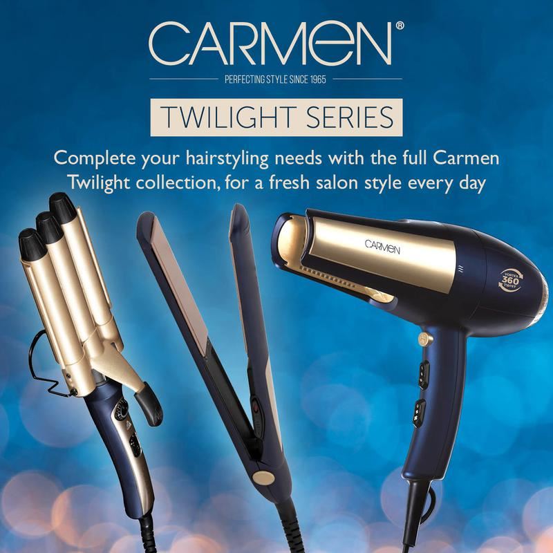Carmen C81061BC Twilight Ceramic Hair Straightener UK Plug