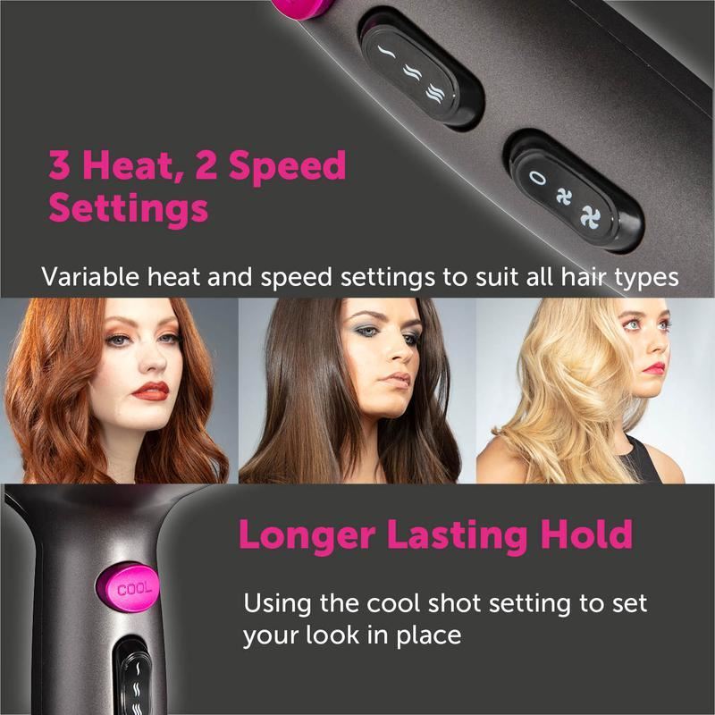 Carmen Neon 2000W Hair Dryer Styling Set Graphite/Pink UK Plug