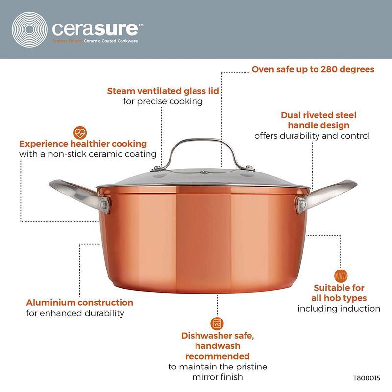 Tower Copper Forged 24cm Casserole