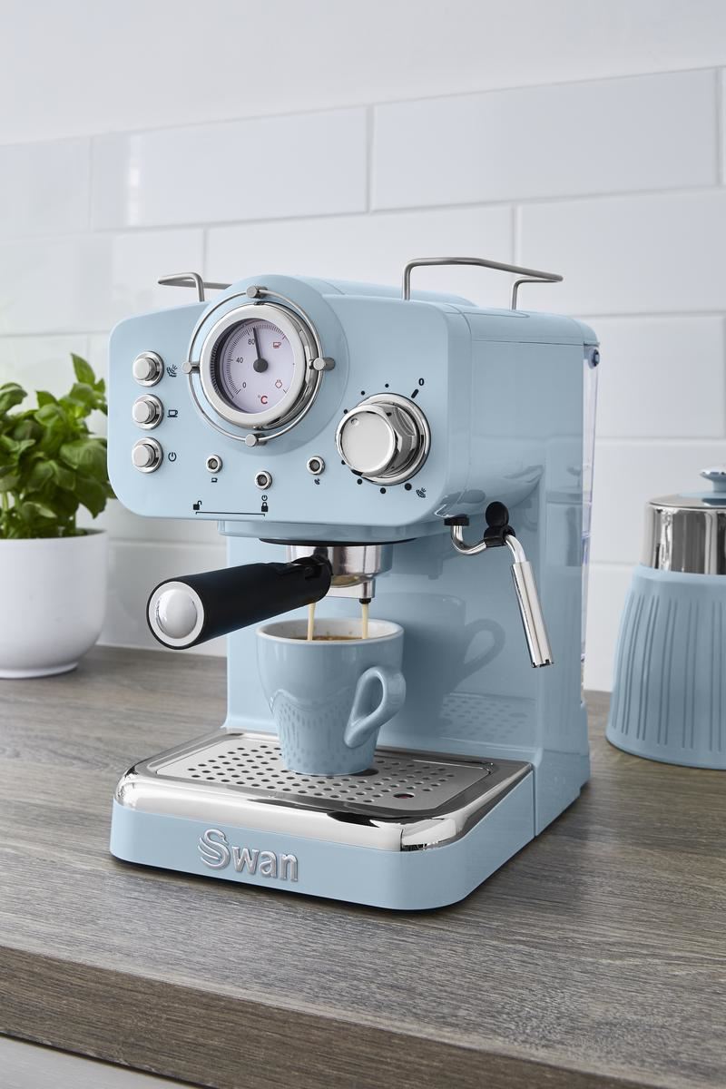 Swan Blue Pump Espresso Coffee Machine