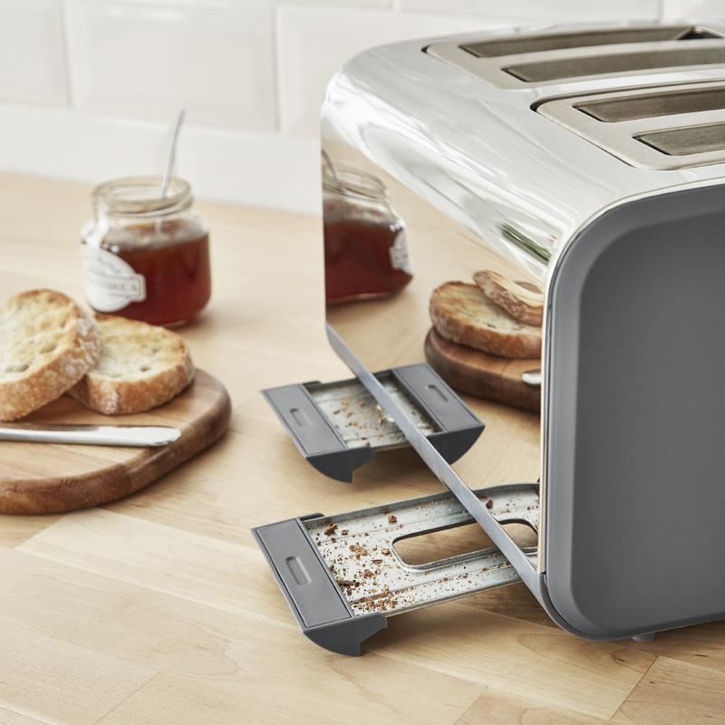 Swan Grey 4 Slice Nordic Style Toaster