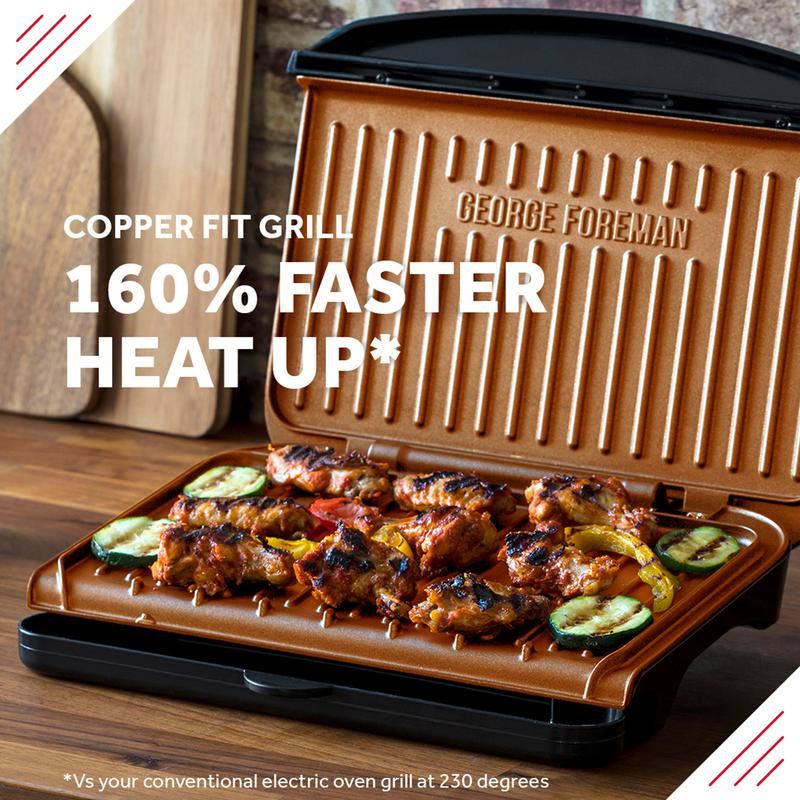 George Foreman Black & Copper Fit Grill
