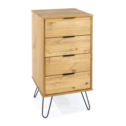 Augusta Pine 4 Drawer Narrow Chest Of Drawers