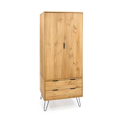 Augusta Pine2 Door 2 Drawer Wardrobe