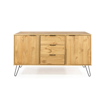 Augusta Pine Medium Sideboard With 2 Doors 3 Drawers