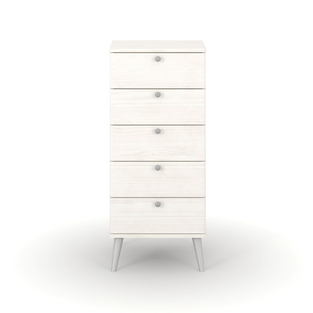Augusta Curve 5 Drawer Narrow Chest