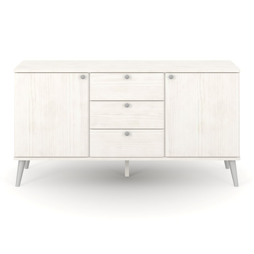 Augusta Curve Medium Sideboard With 2 Doors 3 Drawers