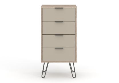 Augusta Driftwood 4 Drawer Narrow Chest Of Drawers