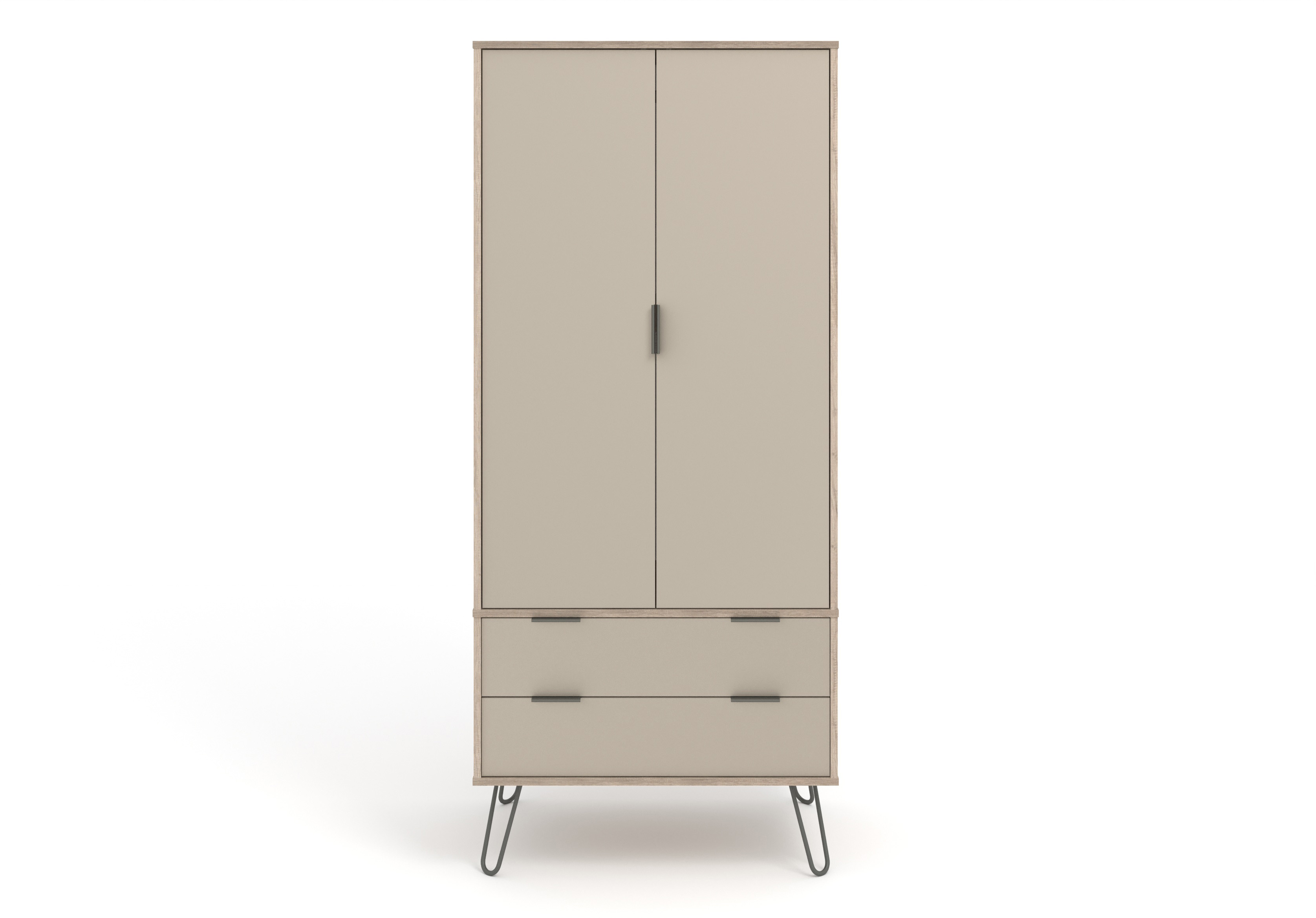 Augusta Driftwood 2 Door 2 Drawer Wardrobe