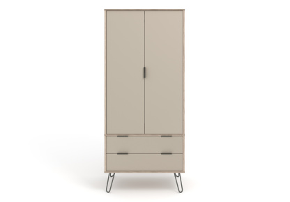 Augusta Driftwood 2 Door 2 Drawer Wardrobe