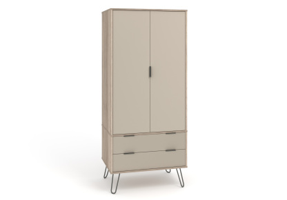 Augusta Driftwood 2 Door 2 Drawer Wardrobe