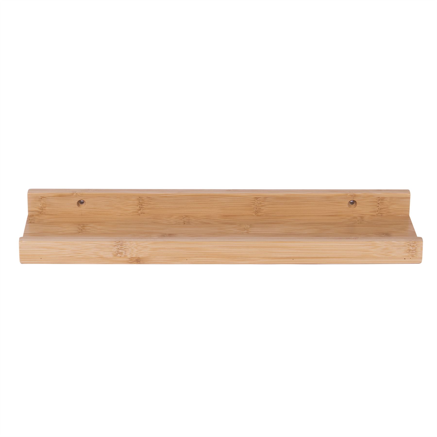 Rustic Bamboo Block Floating Shelf 16" | M&W