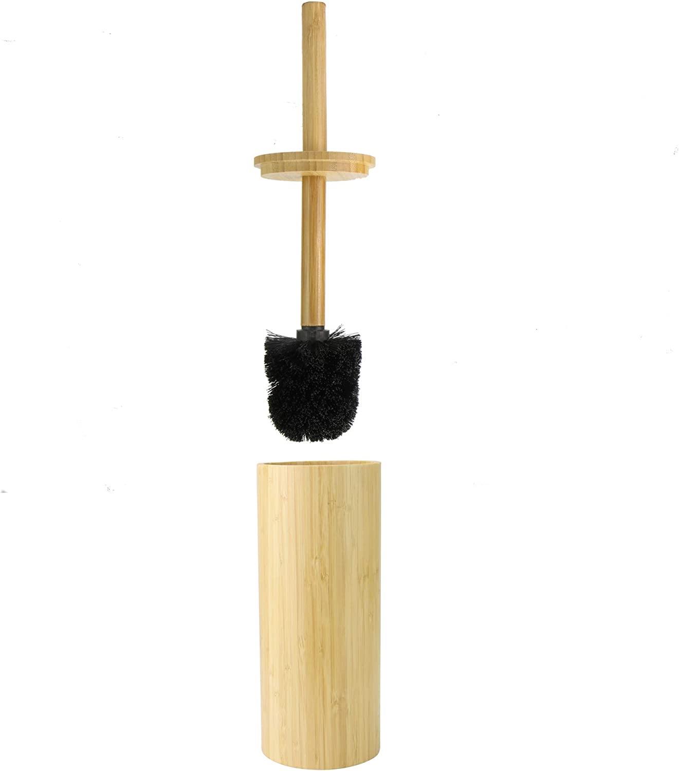 Bamboo Toilet Brush & Holder Round | M&W