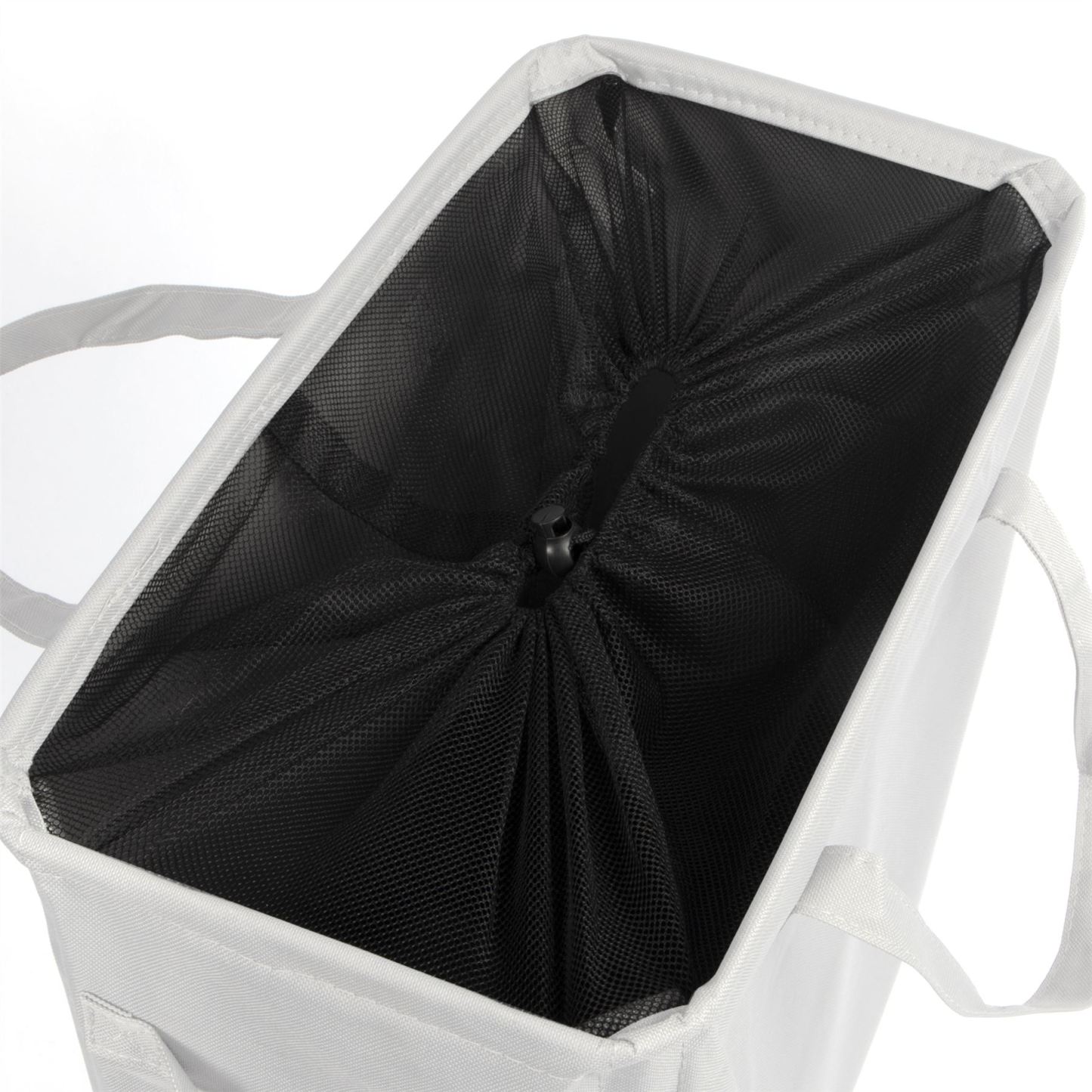 45L Slim Laundry Basket with Handles White | M&W