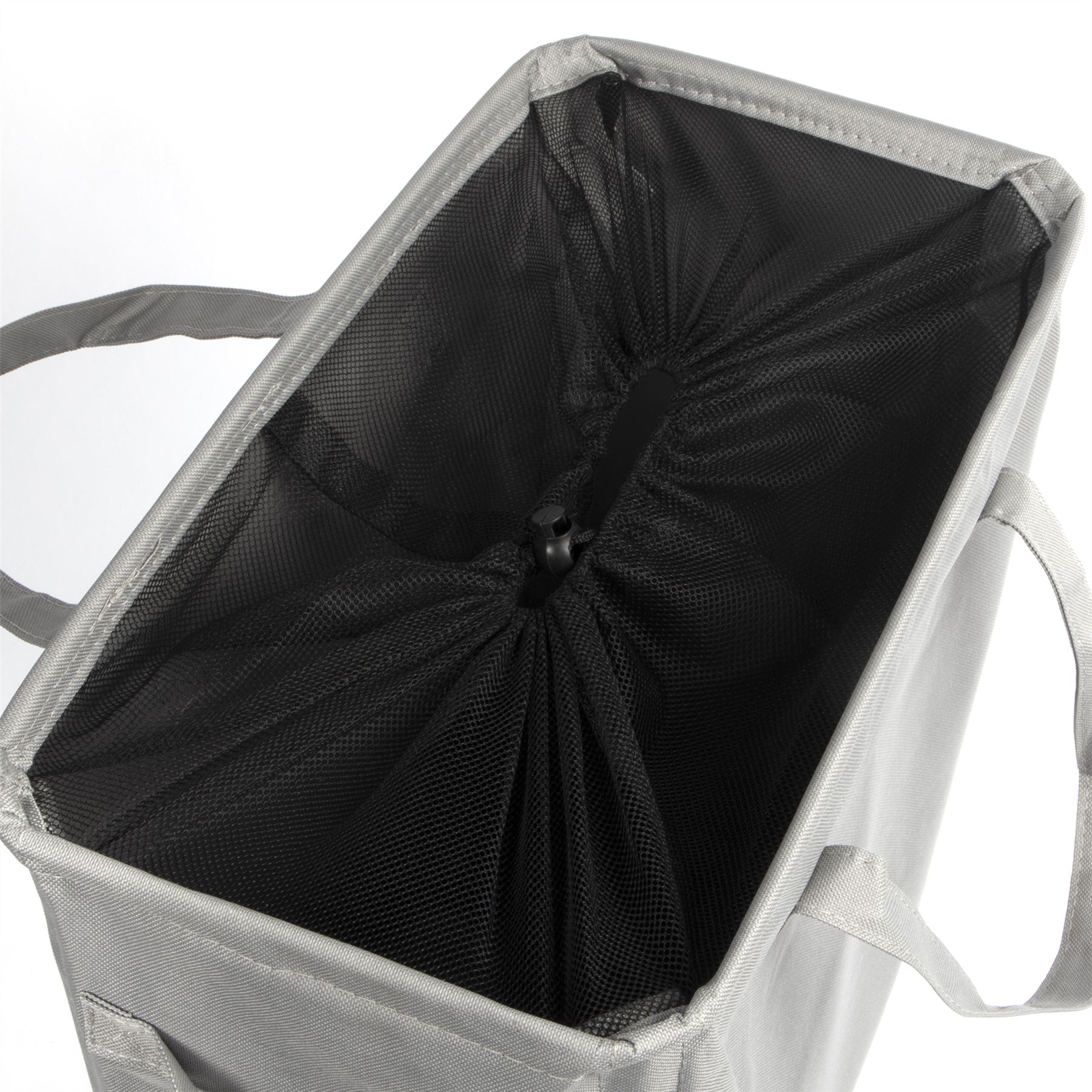 45L Slim Laundry Basket with Handles Grey | M&W