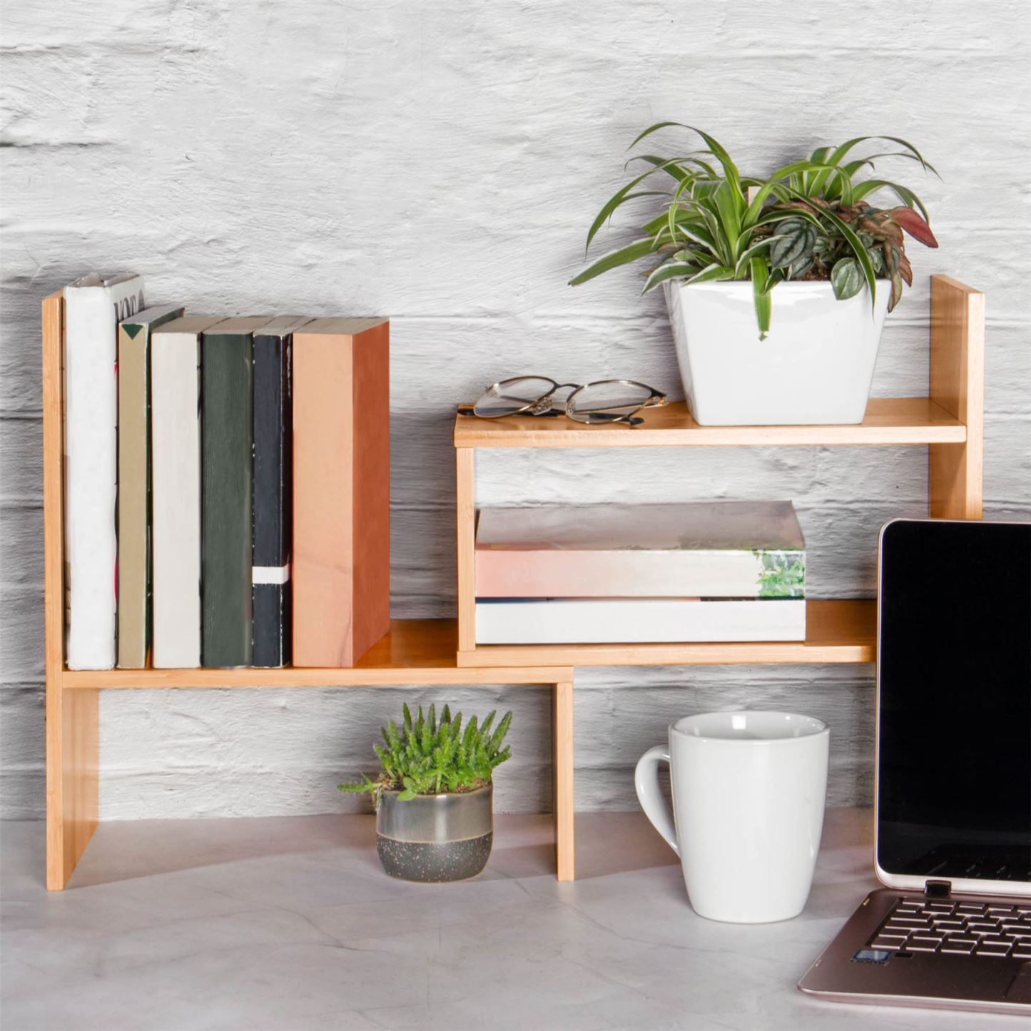 Multipurpose Desk Storage Organiser Bamboo | M&W