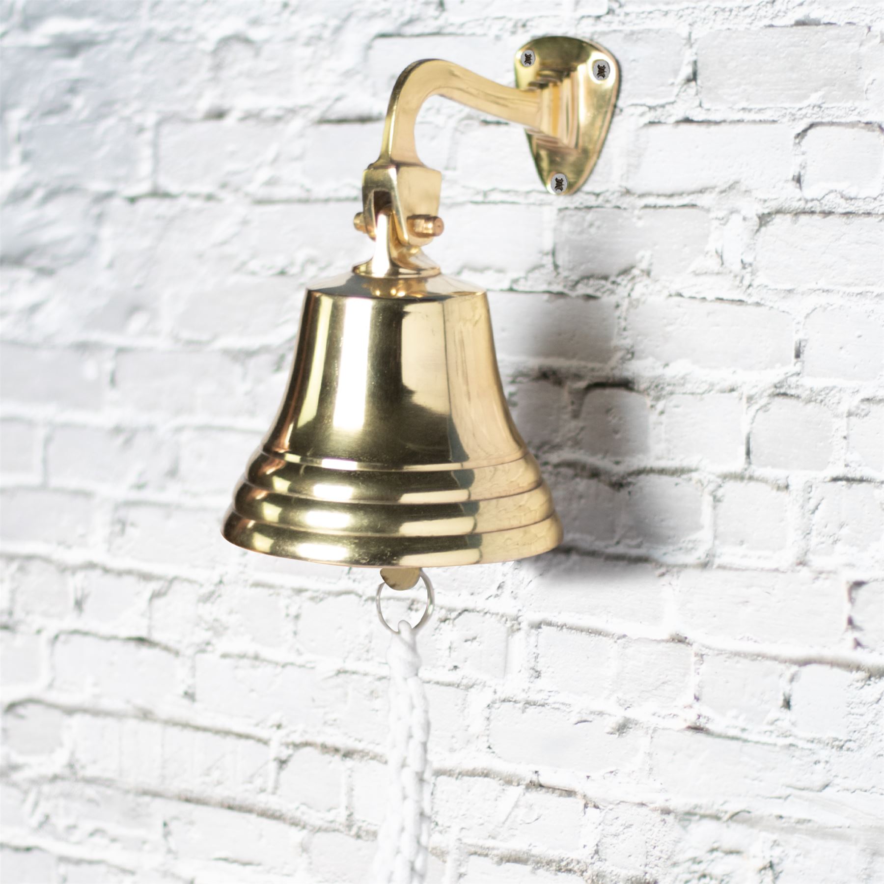Wall Mounted Traditional Door Ship Bell Gold | M&W