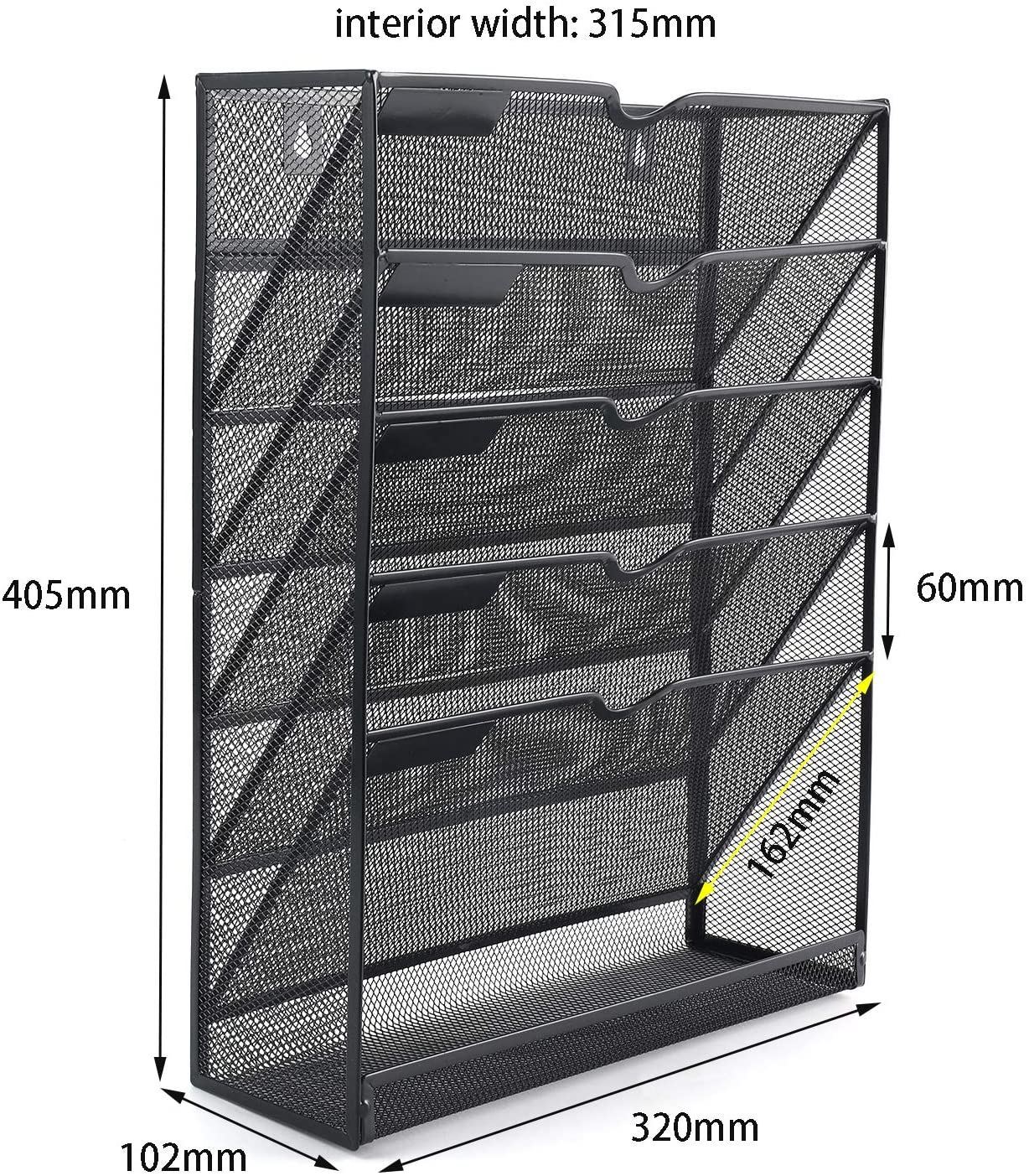 Metal Mesh Wall Mounted File Organiser | M&W