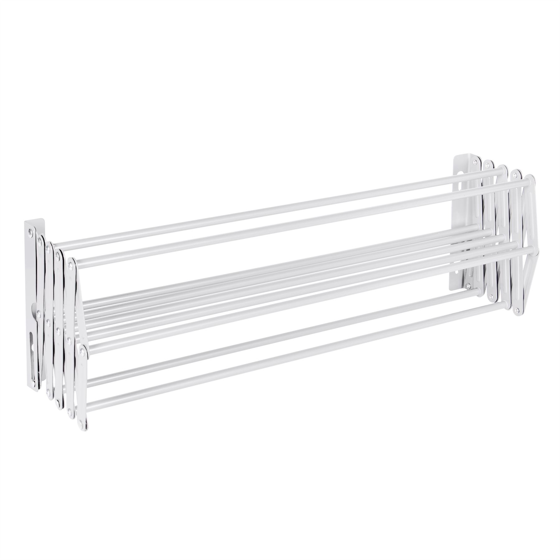 Wall Mounted Extendable Clothes Airer White | Pukkr