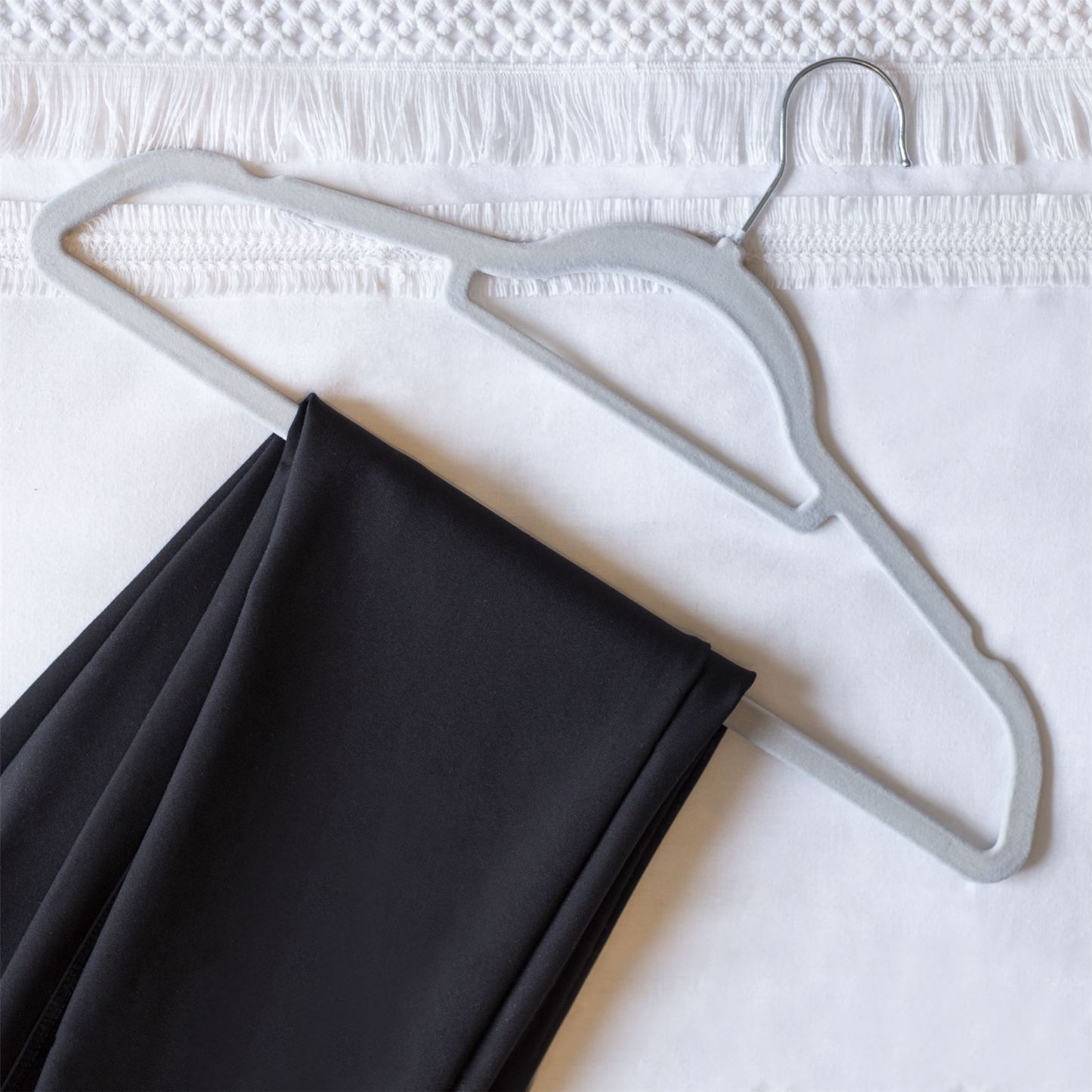 Velvet Coat Hangers Grey - Pack of 50 | M&W
