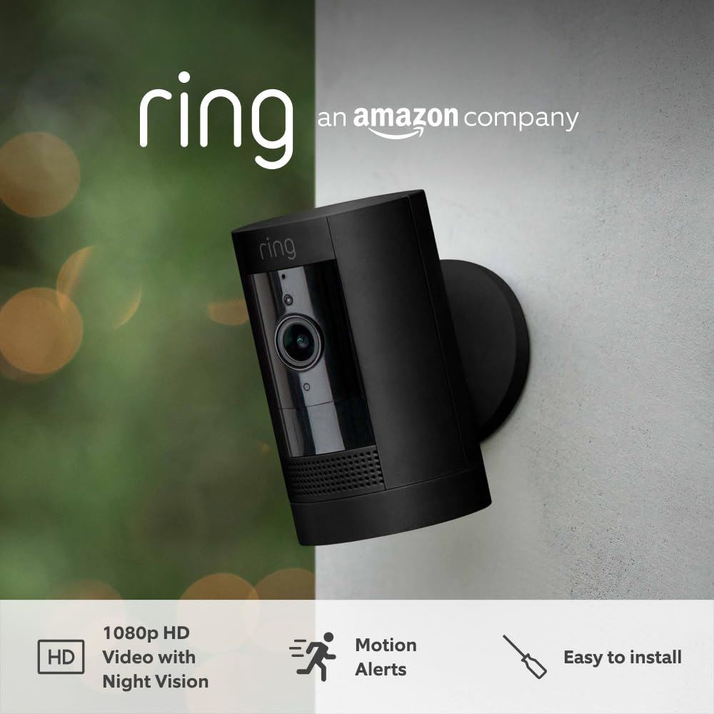Ring Indoor and Outdoor Camera Battery | Stick Up Camera - Black (2nd Gen)