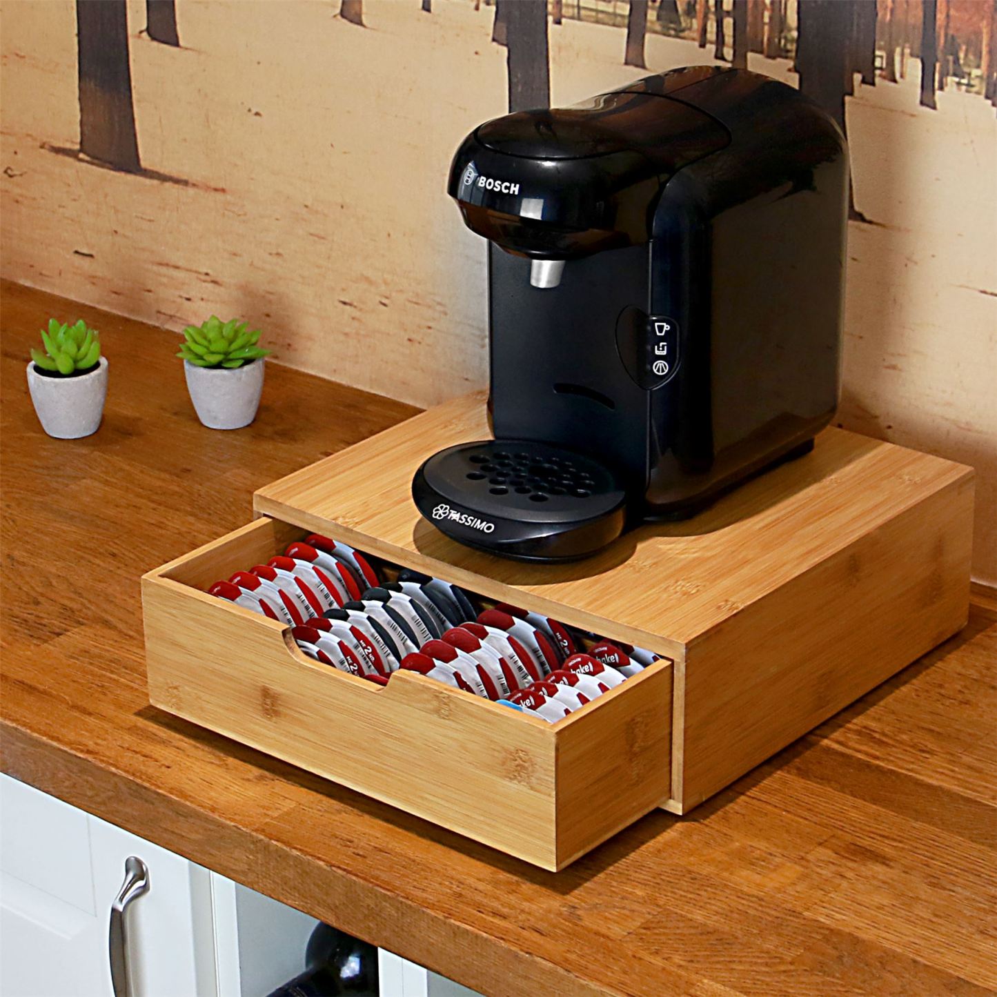 Bamboo 64 Tassimo Coffee Pod Drawer | M&W