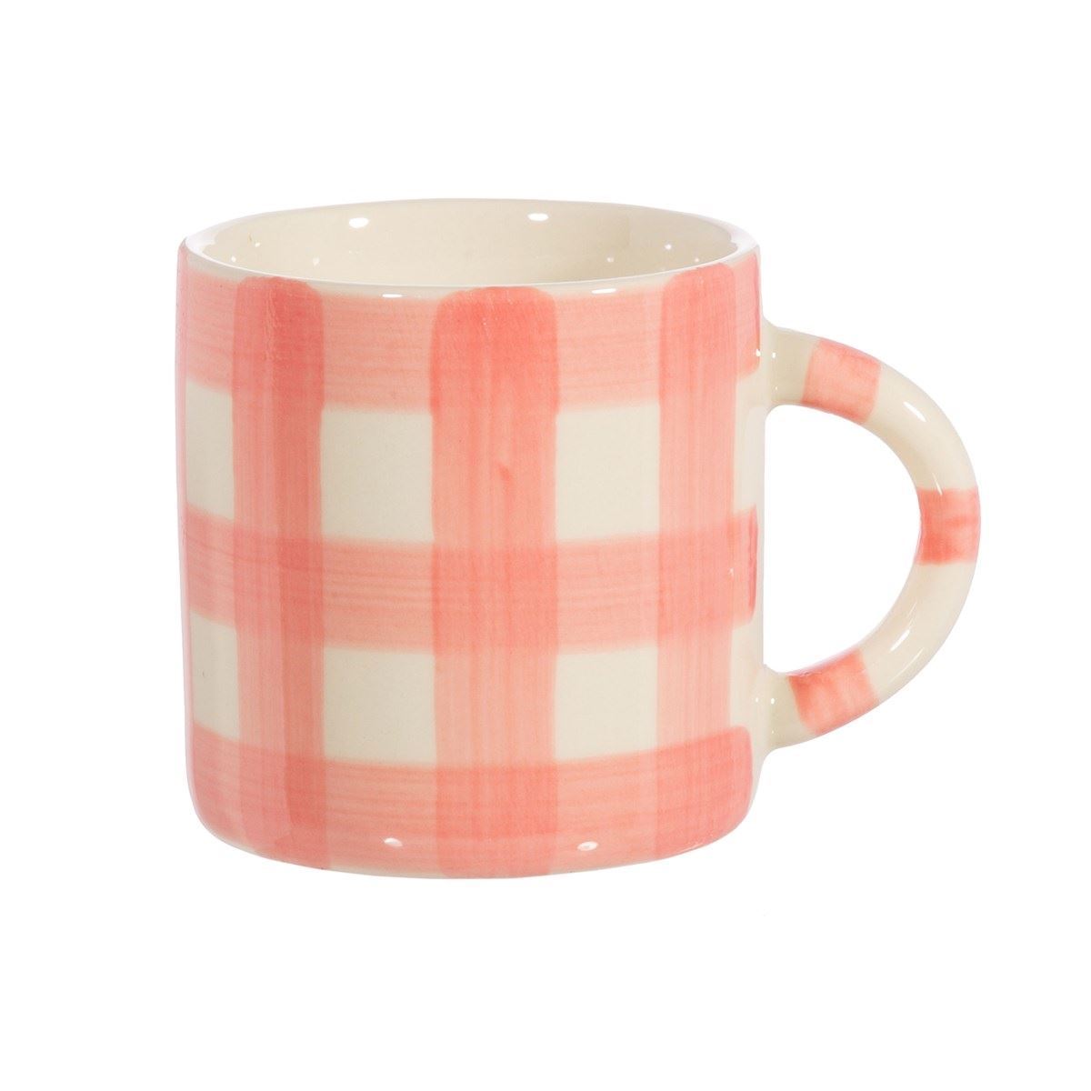 Sass & Belle Gingham Mug Pink