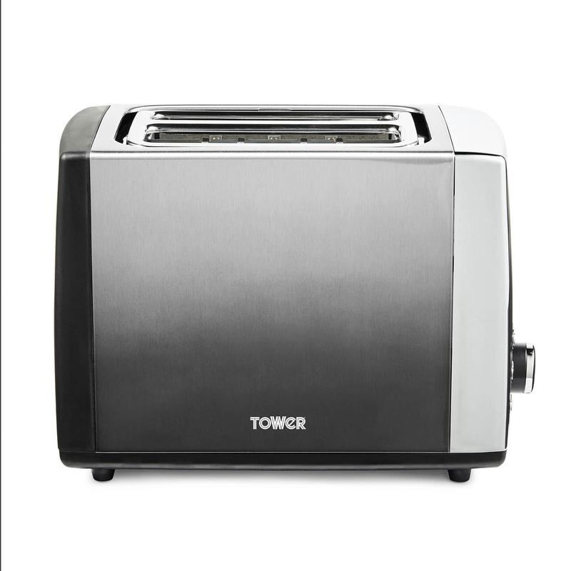 Tower Infinity Ombre Graphite 2 Slice Toaster UK Plug