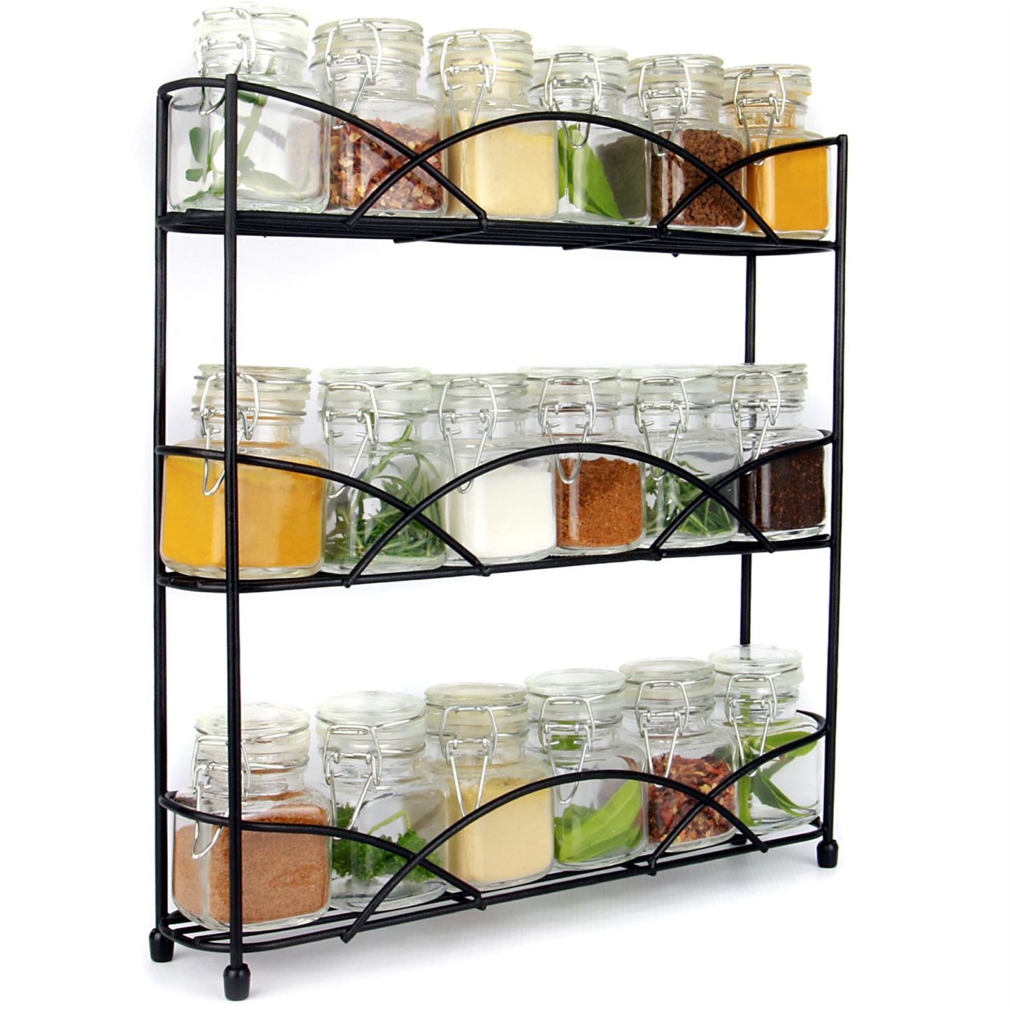 3 Tier Herb & Spice Rack Black | M&W