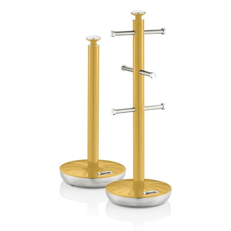 Swan Retro Yellow Towel Pole and Mug Set