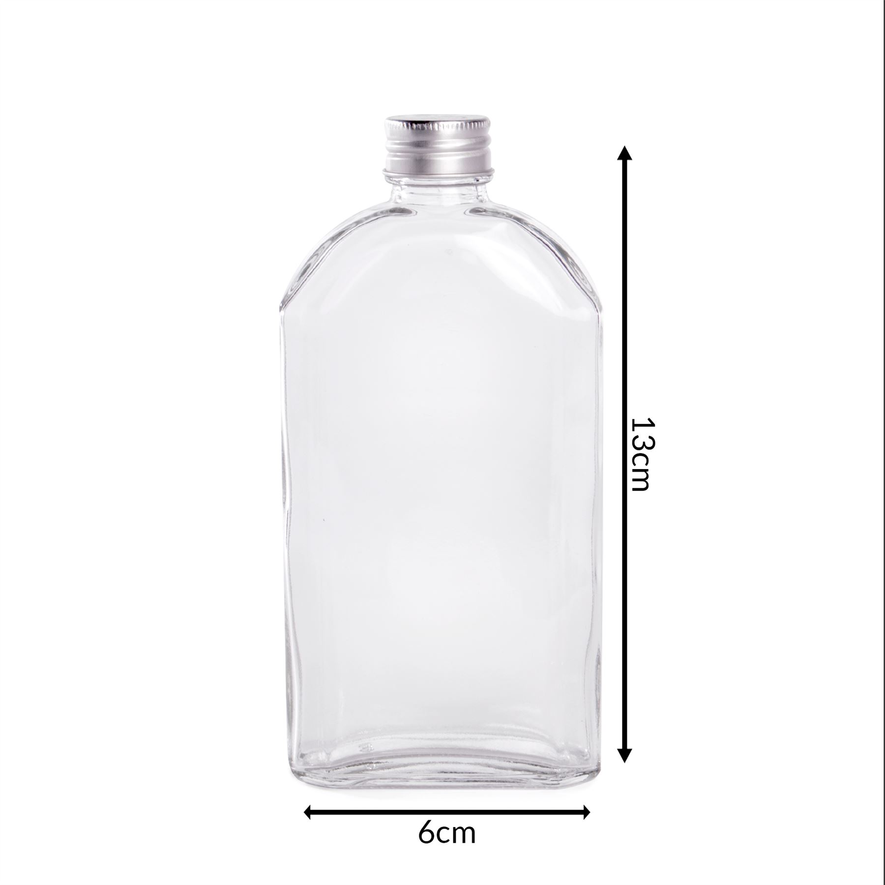 Glass Flask Bottles with Lids 350ml - Set of 10 | Pukkr