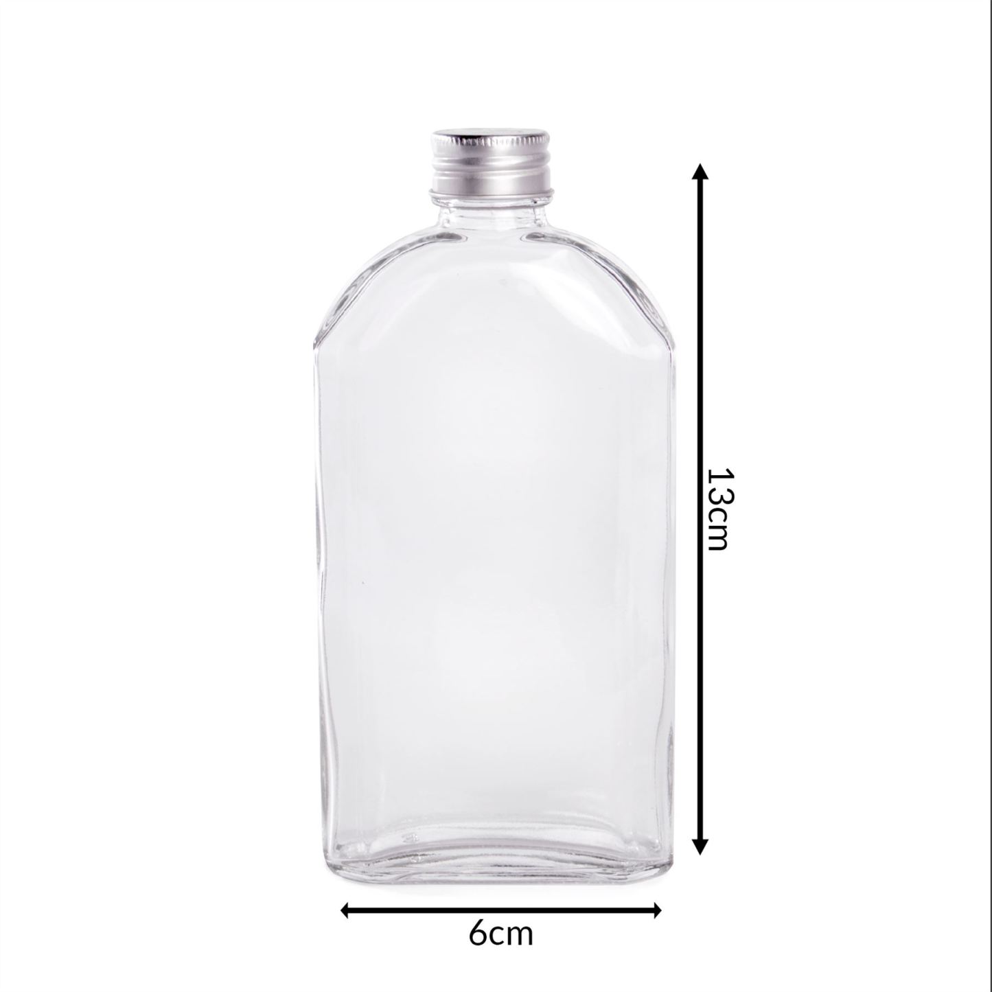 Glass Flask Bottles with Lids 350ml - Set of 10 | Pukkr