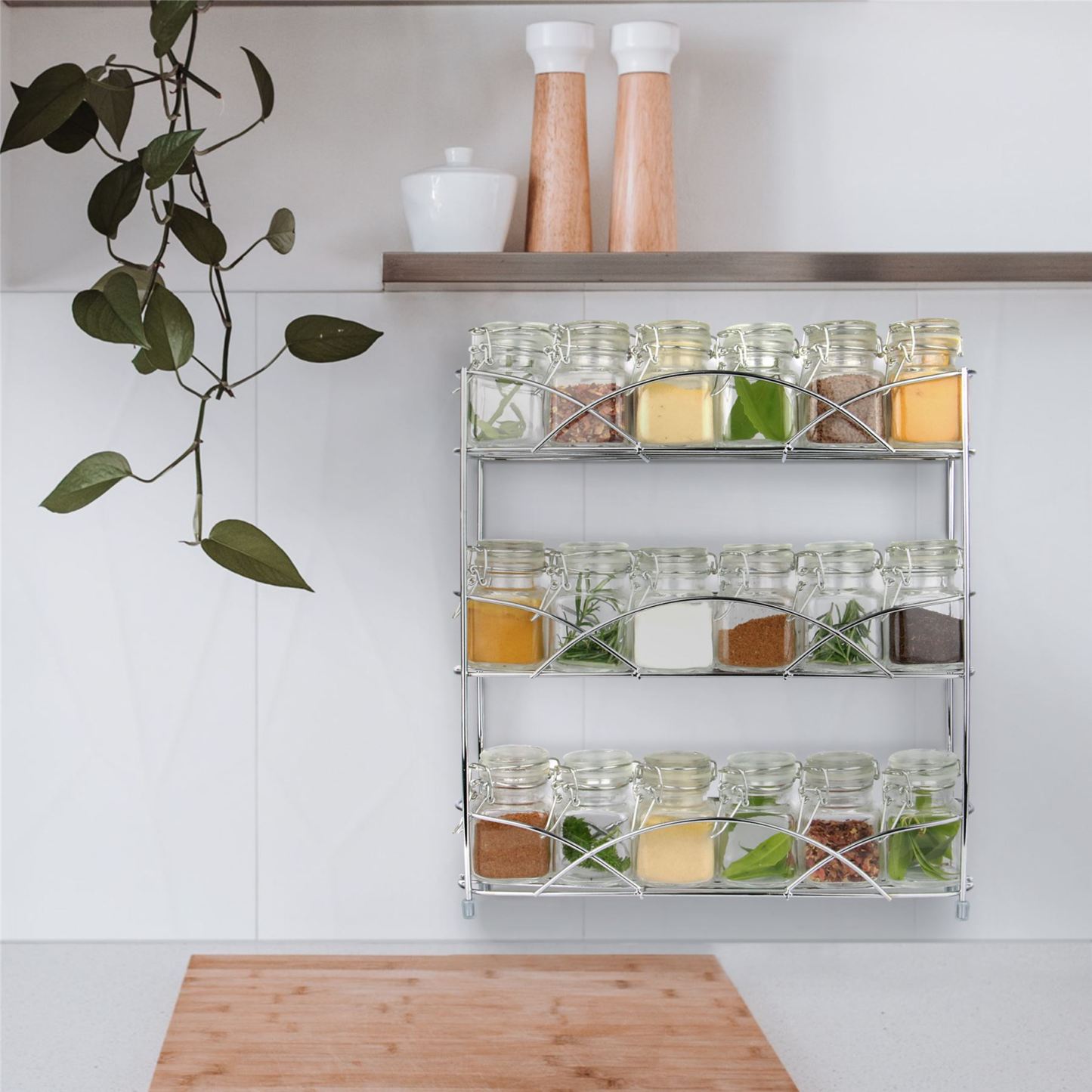 3 Tier Herb & Spice Rack Chrome | M&W