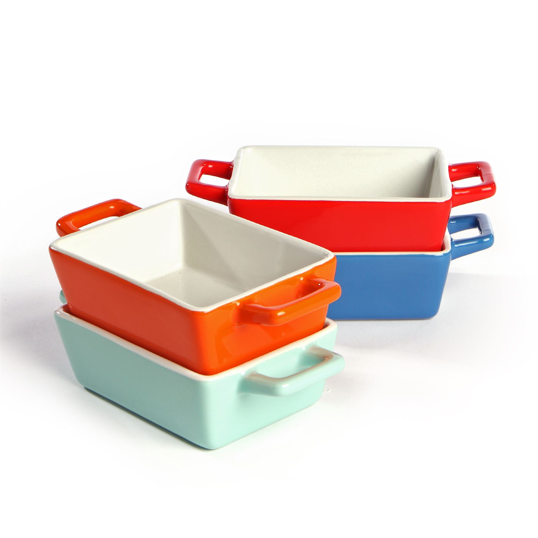 Mini Ceramic Oven Dishes - Set of 4 Rectangle | M&W