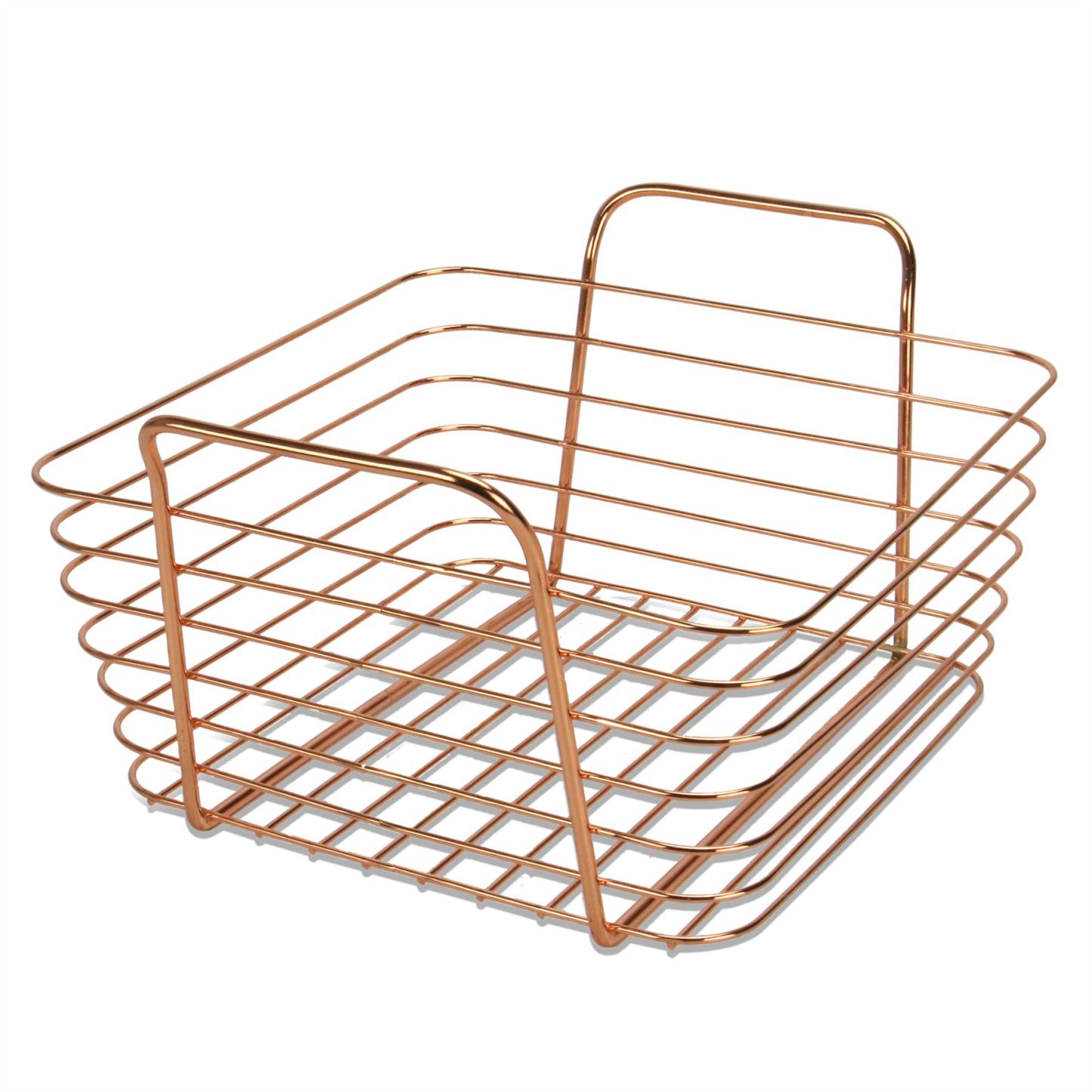 Rose Gold Metal Storage Basket Small | M&W