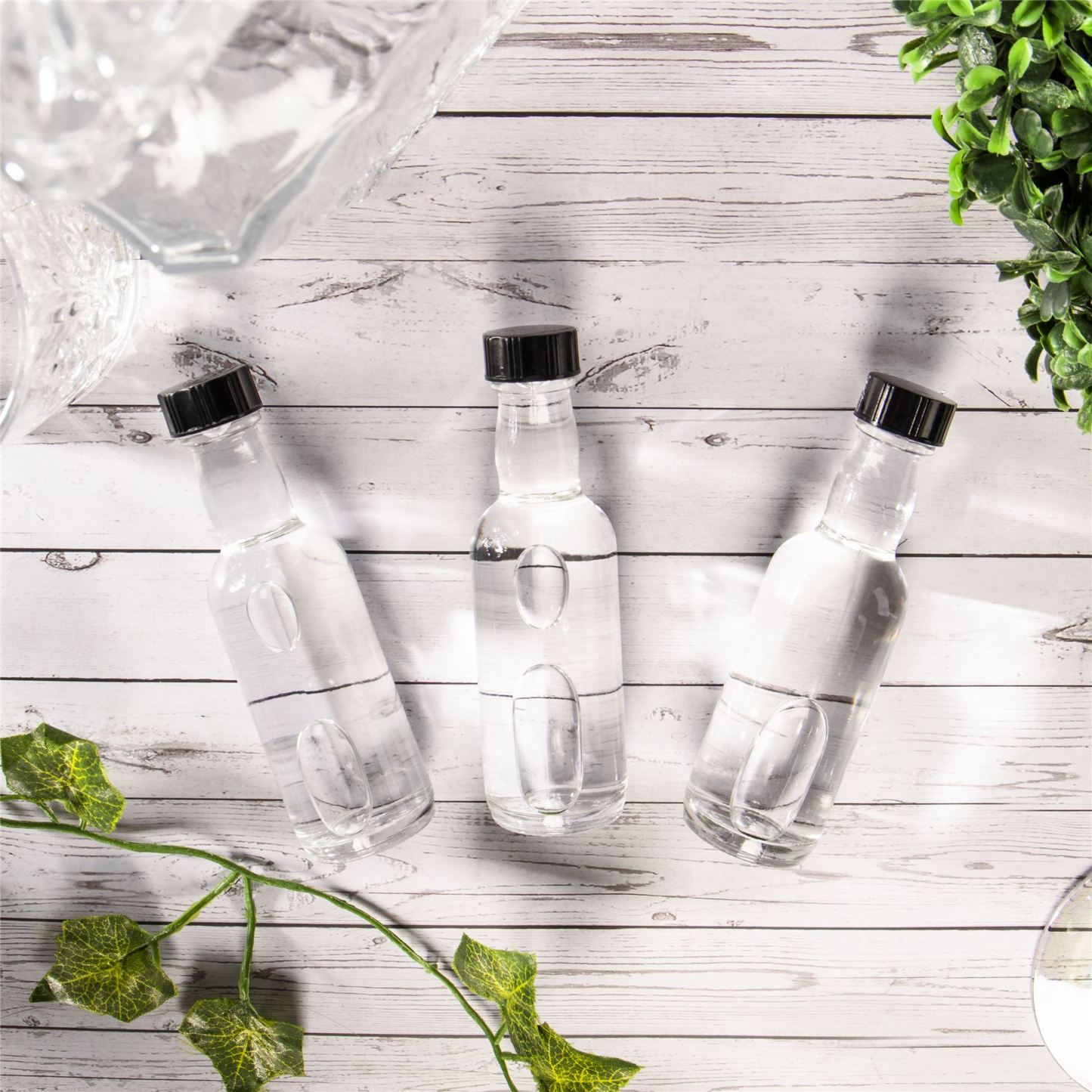 Miniature Glass Spirit Bottle - Pack of 50 | Pukkr