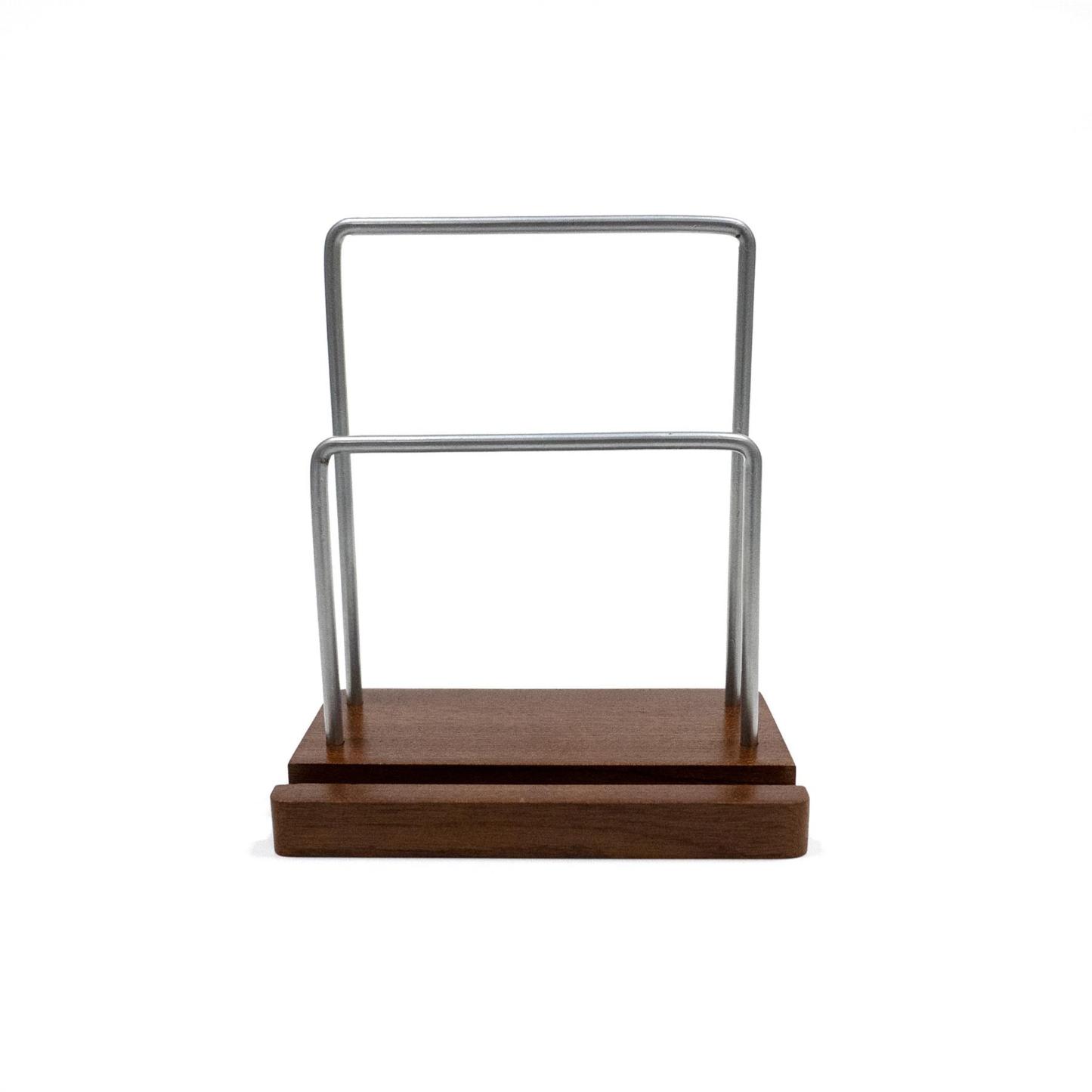 Vinyl LP Display Stand & Shelf Walnut Finish | M&W