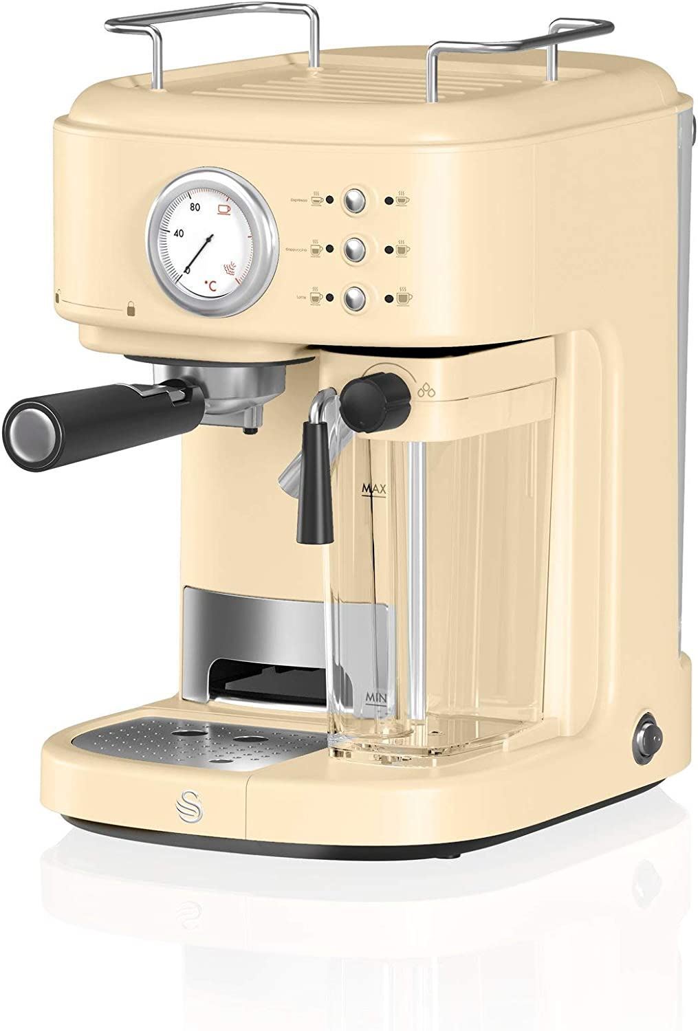 Swan Cream Retro Semi Auto Espresso Machine