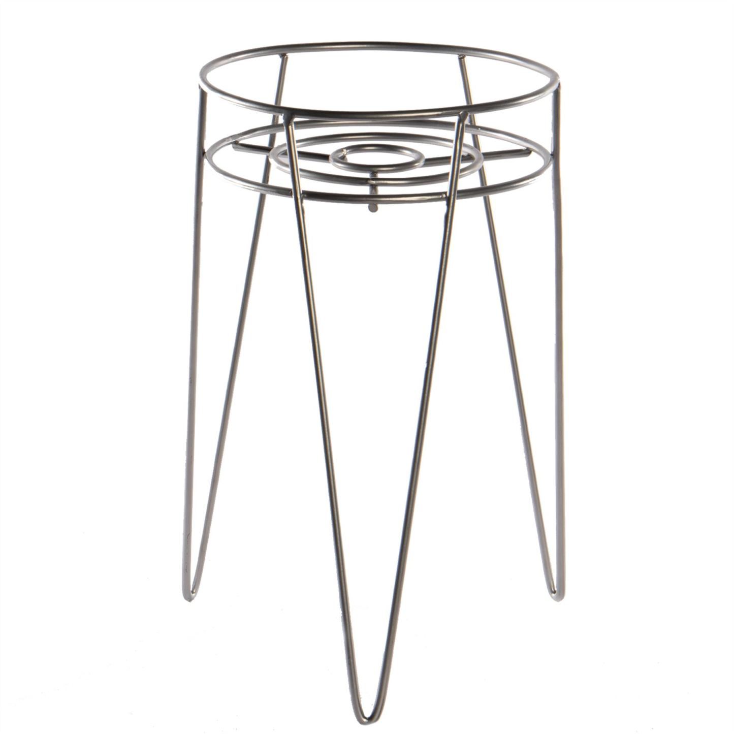 Metal Flower Pot Stand Silver | M&W