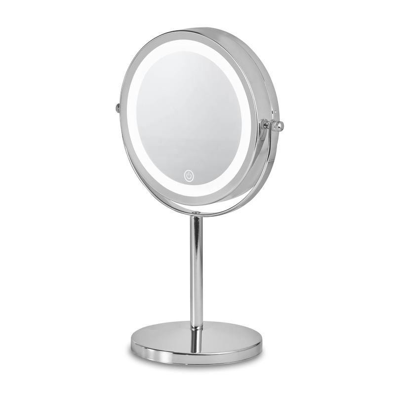 Carmen Illuminated Cosmetic Mirror with Touch Sensor Chrome