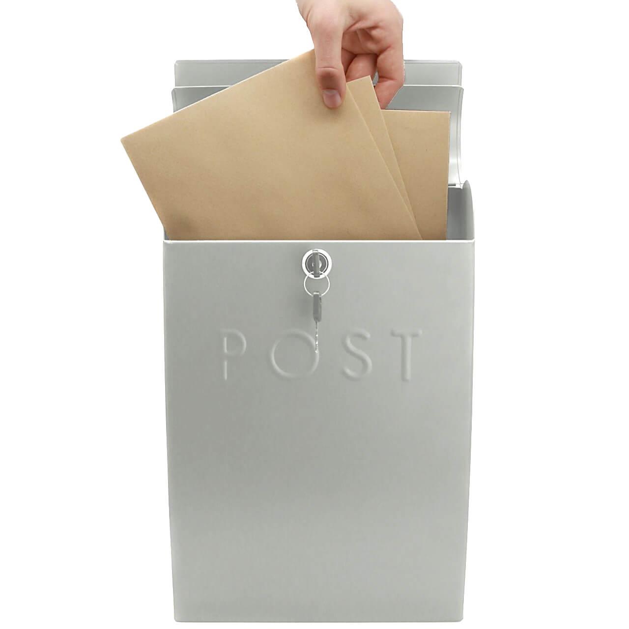Wall Mounted Post Box in White | M&W
