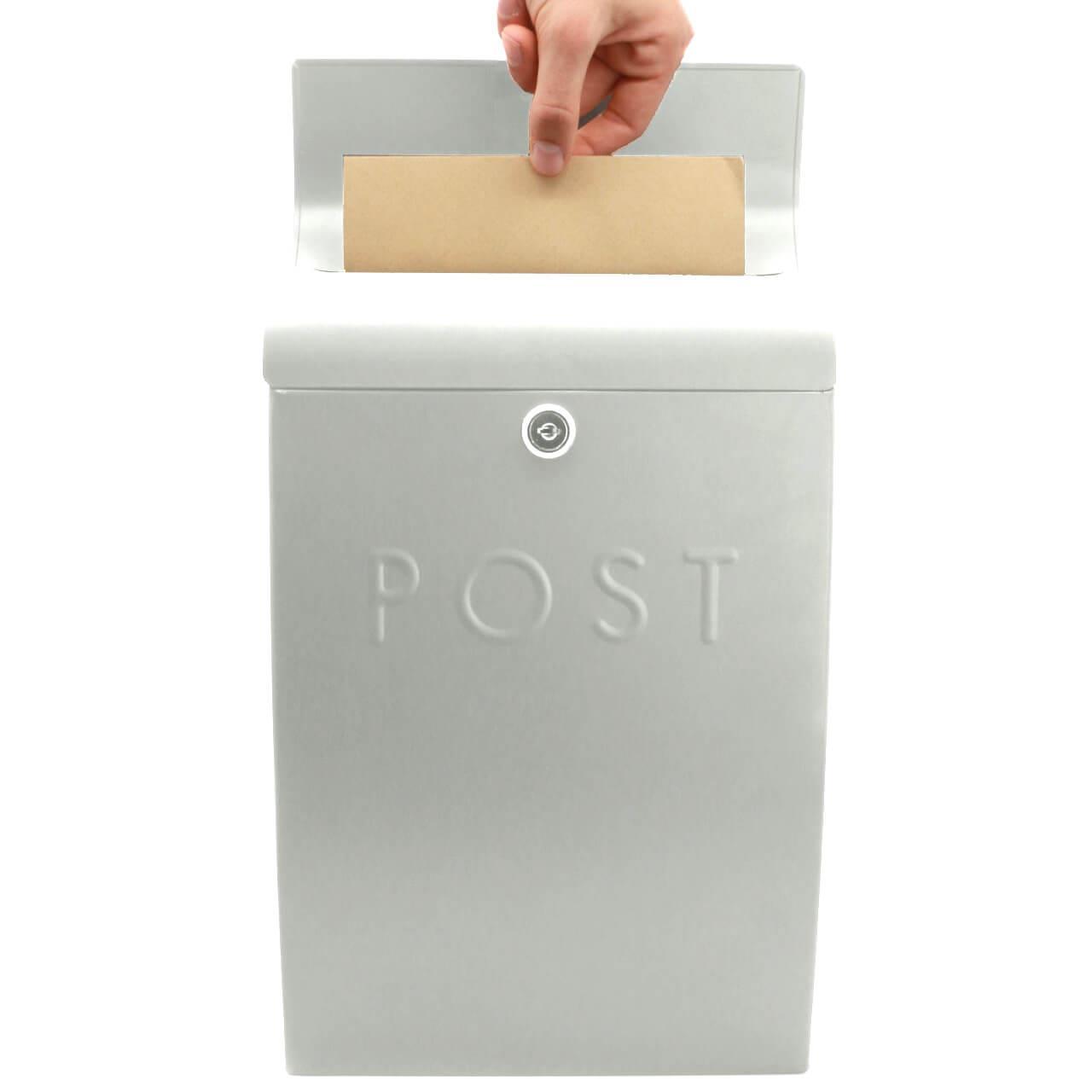 Wall Mounted Post Box in White | M&W