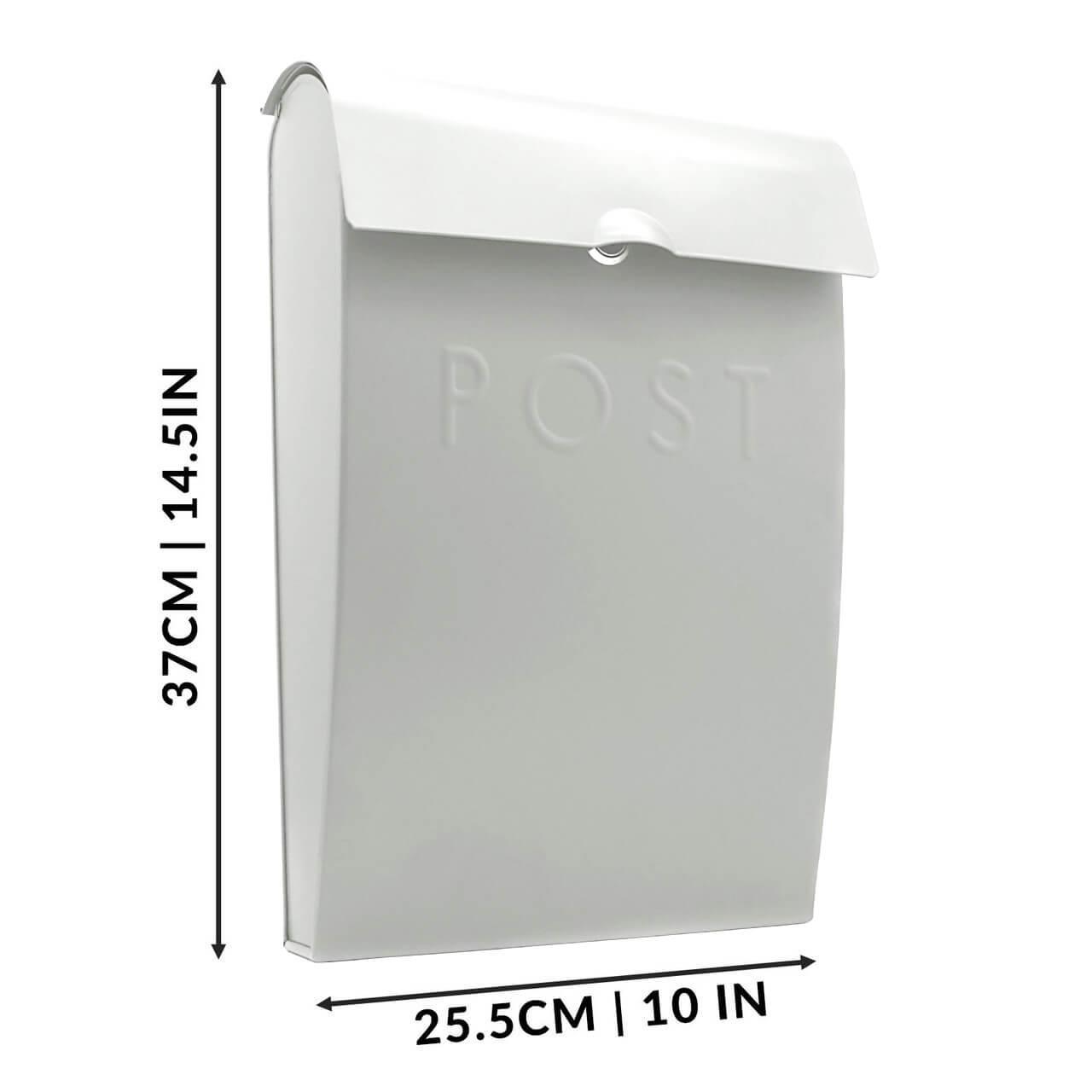 Wall Mounted Post Box in White | M&W