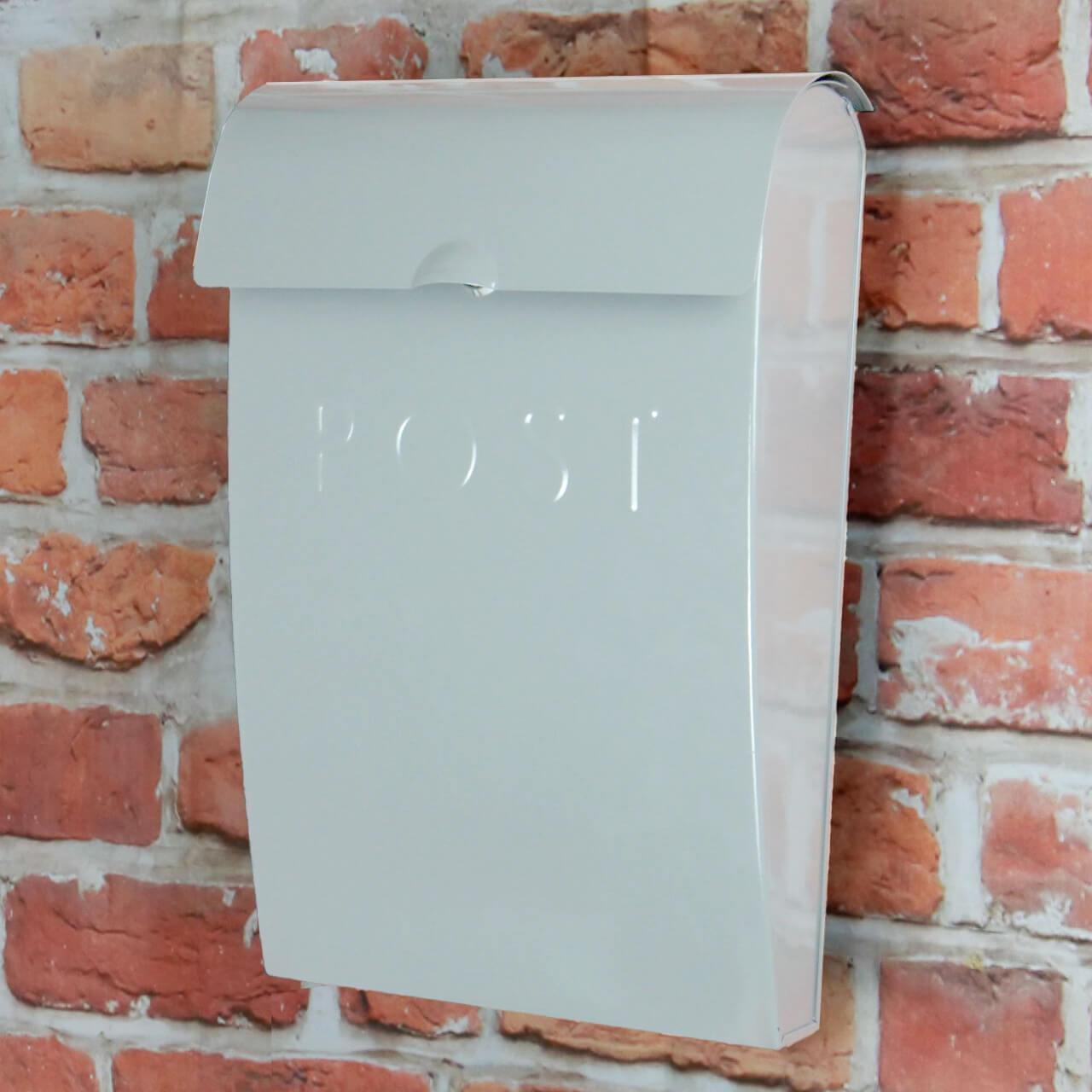 Wall Mounted Post Box in White | M&W