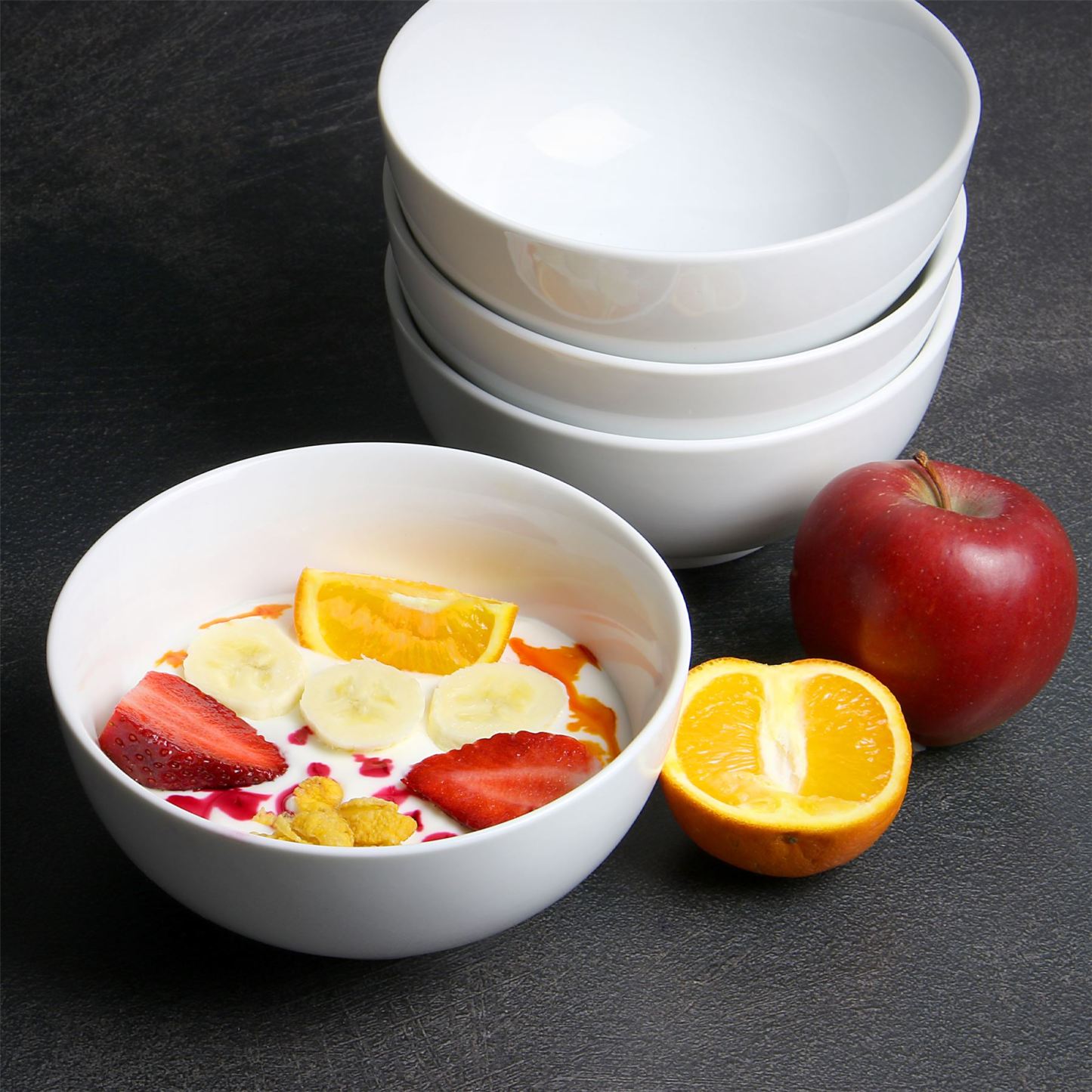 Porcelain Bowls 600ml - Set of 4 | M&W