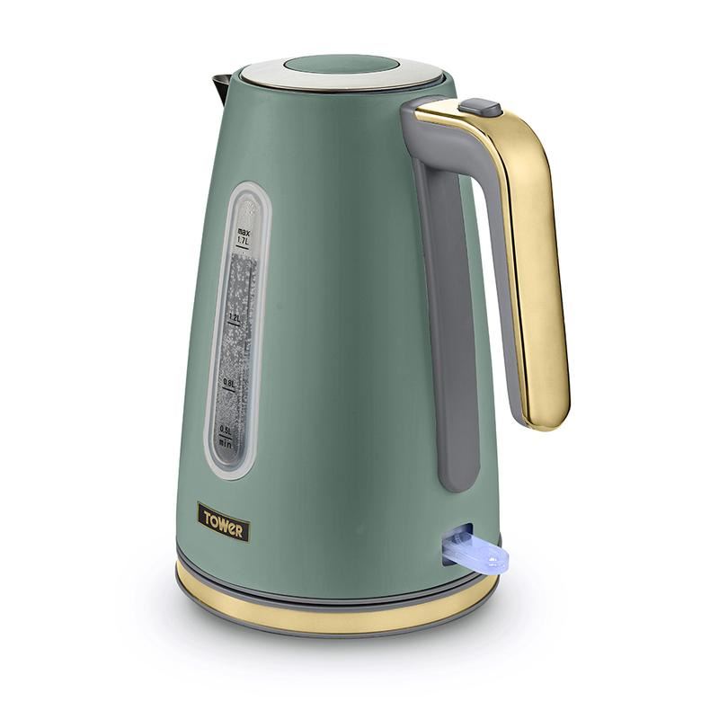 Tower Cavaletto 1.7L 3KW Jug Kettle Jade and Champagne Accents