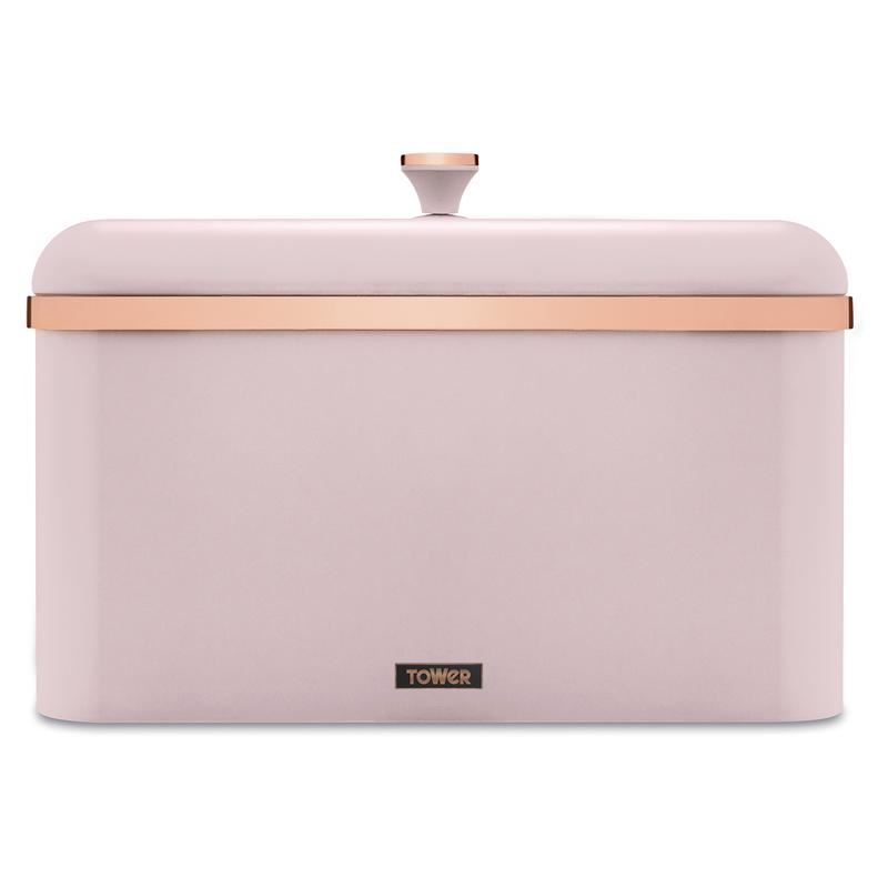 Tower Cavaletto Bread Bin Pink & Rose Gold