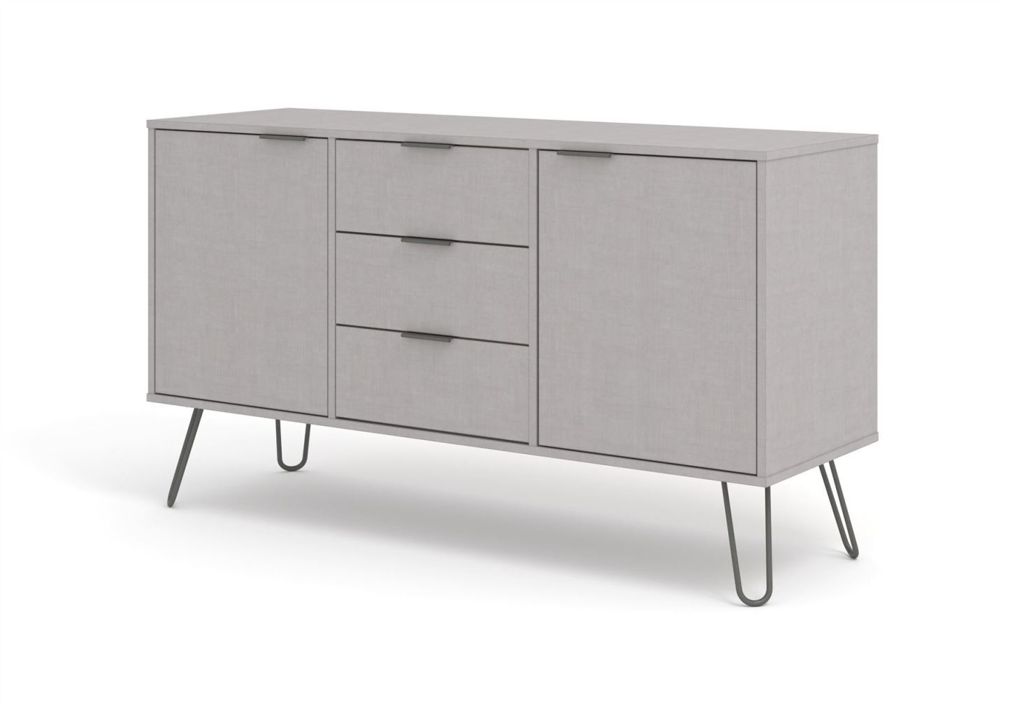 Augusta Grey Medium Sideboard With 2 Door 3 Drawers