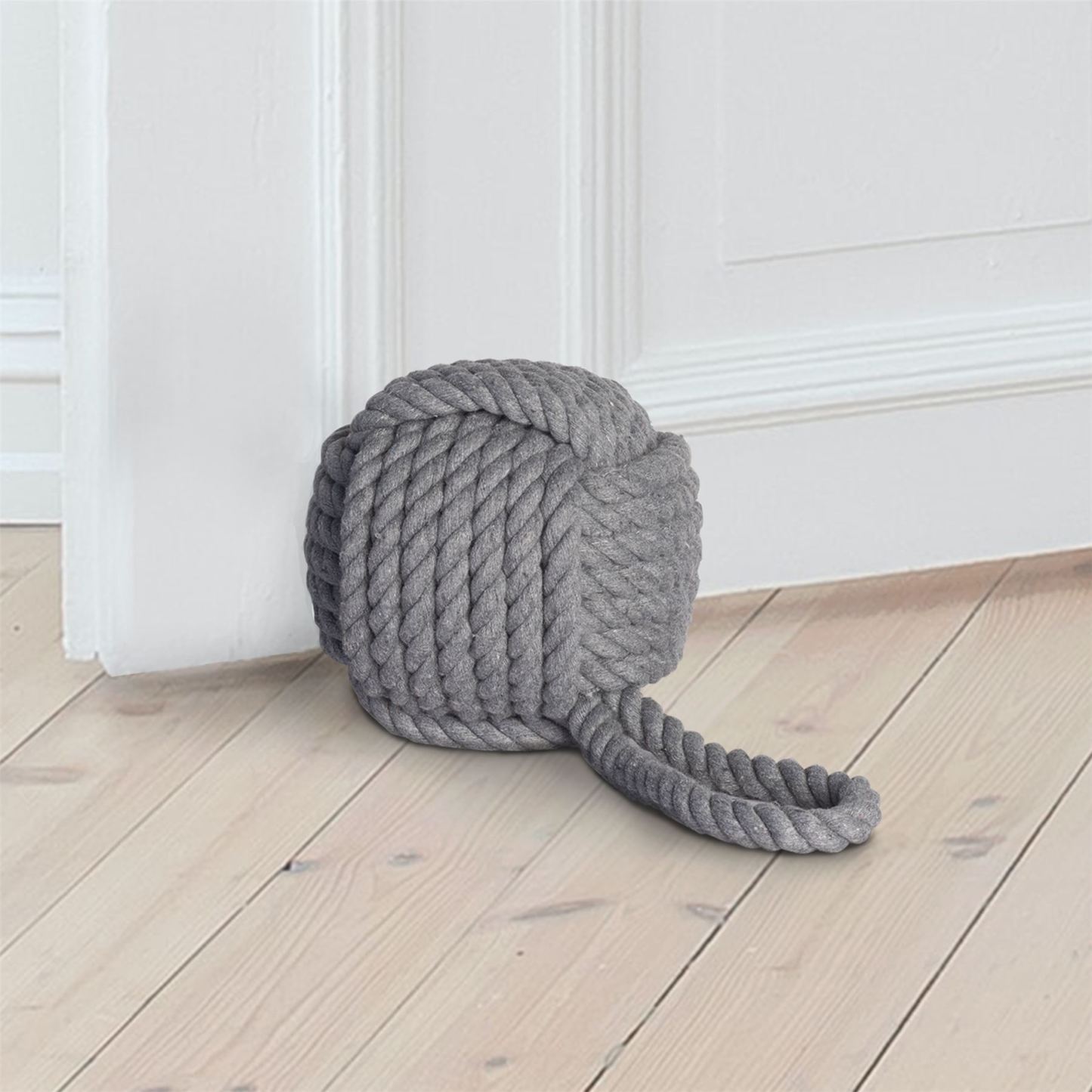 Rope Knot Door Stop Grey | M&W